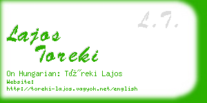 lajos toreki business card